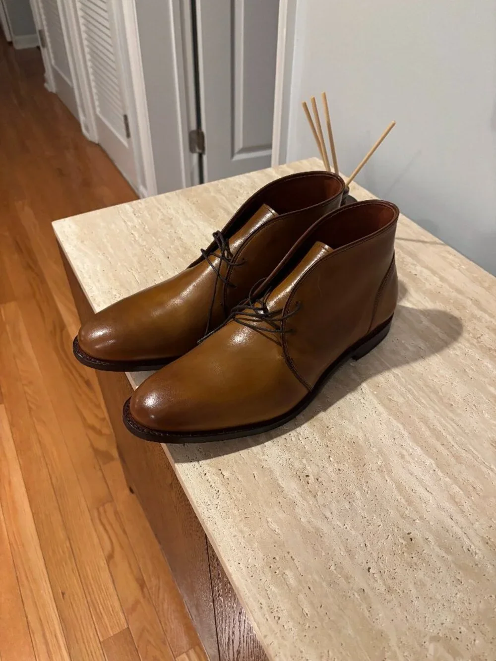 NEW Allen Edmonds Williamsburg Chukka Ankle Dress Boots 11 D US 2809 Walnut